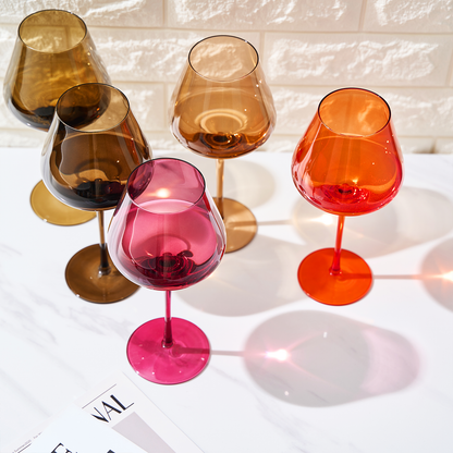 Stagioni Stemmed Wine Glasses Set of Five