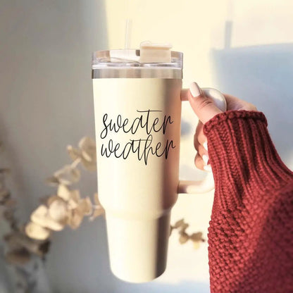 Sweater Weather 40oz Insulated Mug with Handle