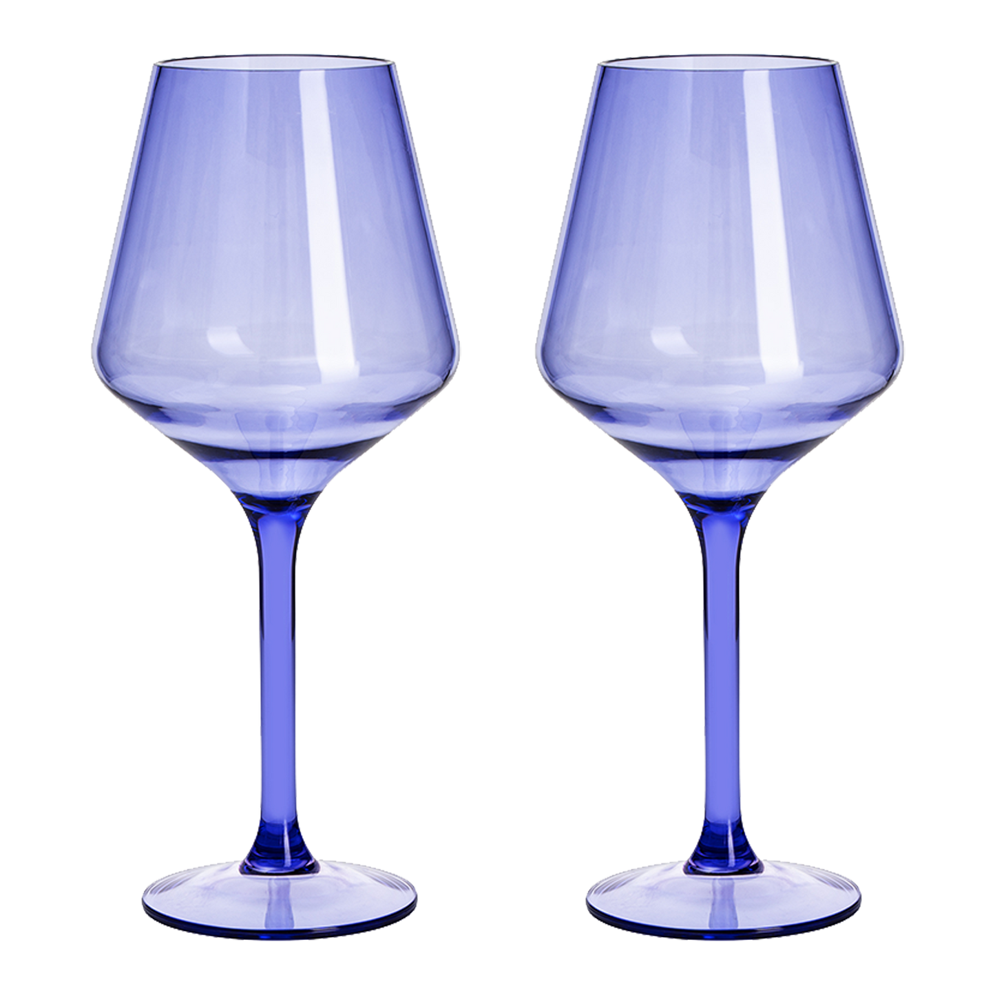 Saint Tropez Purple and Acrylic Stemmed Glasses