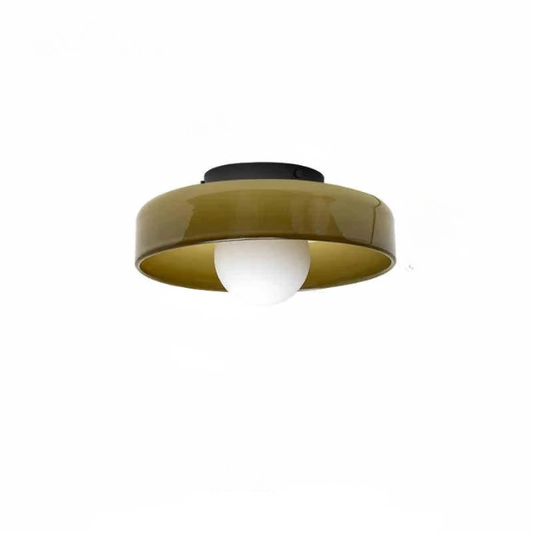 Modern Vintage Glass Ceiling Light Multicolor Flush Mount for Hallway Kitchen