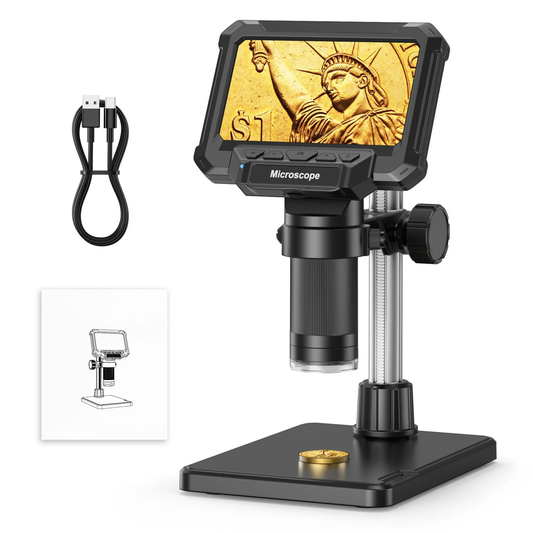 4.3 Inch Coin Microscope 1920P HD with LED for PCB Repair PC View - Tampa Home & Garden Store