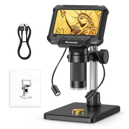 4.3 Inch Coin Microscope 1920P HD with LED for PCB Repair PC View - Tampa Home & Garden Store