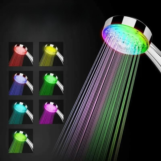 7-Color LED Rainfall Shower Head Water Saving Bathroom Replacement Sprayer - Tampa Home & Garden Store