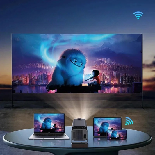 2025 4K Android 11 Projector 1080P 390ANSI Dual WiFi6 BT5.0 Portable Cinema - Tampa Home & Garden Store