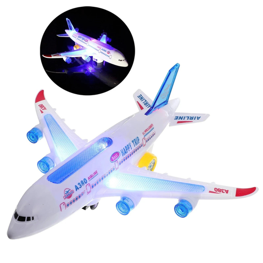 Electronic Airplane Toy with Music & Lights – Automatic Rotating Educational Plane - Tampa Home & Garden Store