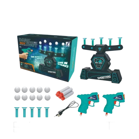 Glow-In-The-Dark Floating Target Game for Kids - Foam Dart Shooting Challenge with Sound Effects and Battery-Powered Base - Tampa Home & Garden Store