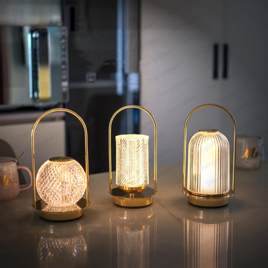 Wireless Crystal LED Table Lamp – Rechargeable Touch Night Light for Bedroom Bar - Tampa Home & Garden Store