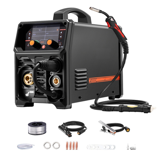 SucceBuy 5-in-1 MIG Welder 200Amp Multi-Process MIG TIG Stick Welding Machine LCD - Tampa Home & Garden Store
