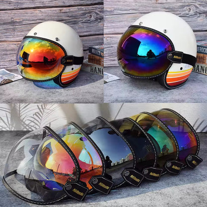 AeroShield Motorcycle Goggles by BikerZoneZ six mirrored goggles with black strap UV protection on Tampa Home & Garden Store