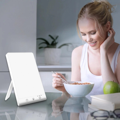 10000 Lux SAD Light Daylight Therapy Lamp Touch Dimmable UV-Free Happy Mood Light
