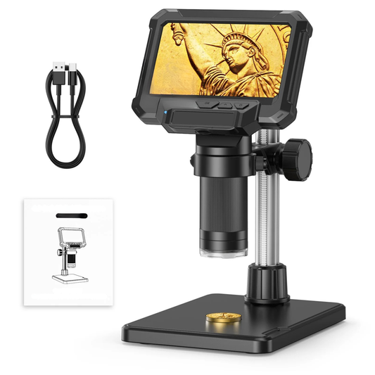 1600X Digital Microscope 4.3 Inch IPS Screen Coin Magnifier 1080P LED - Tampa Home & Garden Store