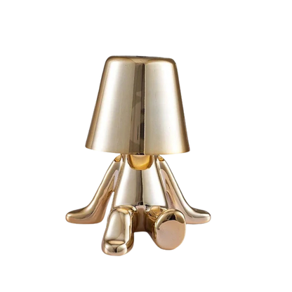 Nordic Golden Man Table Lamp LED USB Bedside Light Luxury Modern Room Decor