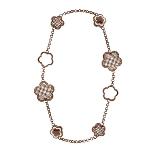 Shimmer and Glimmer short necklace with rose gold flower charms by Lauren G Adams on Tampa Home & Garden Store