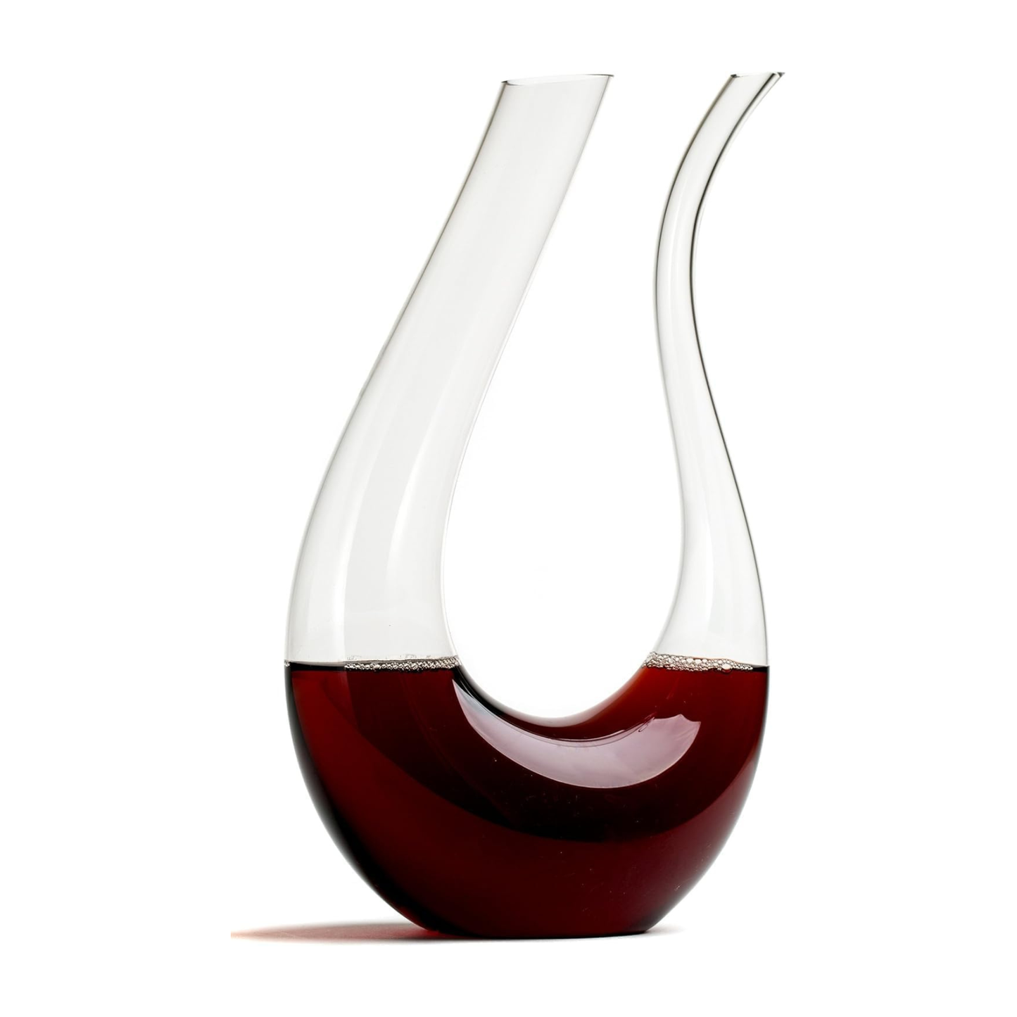 Curved Glass Wine Decanter and Aerator 25 Oz