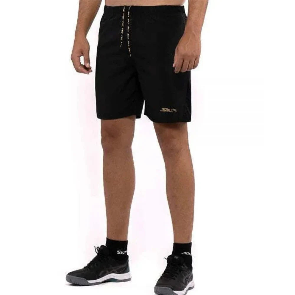 Match Shorts, men's black drawstring athletic shorts with Siux USA logo on Tampa Home & Garden Store