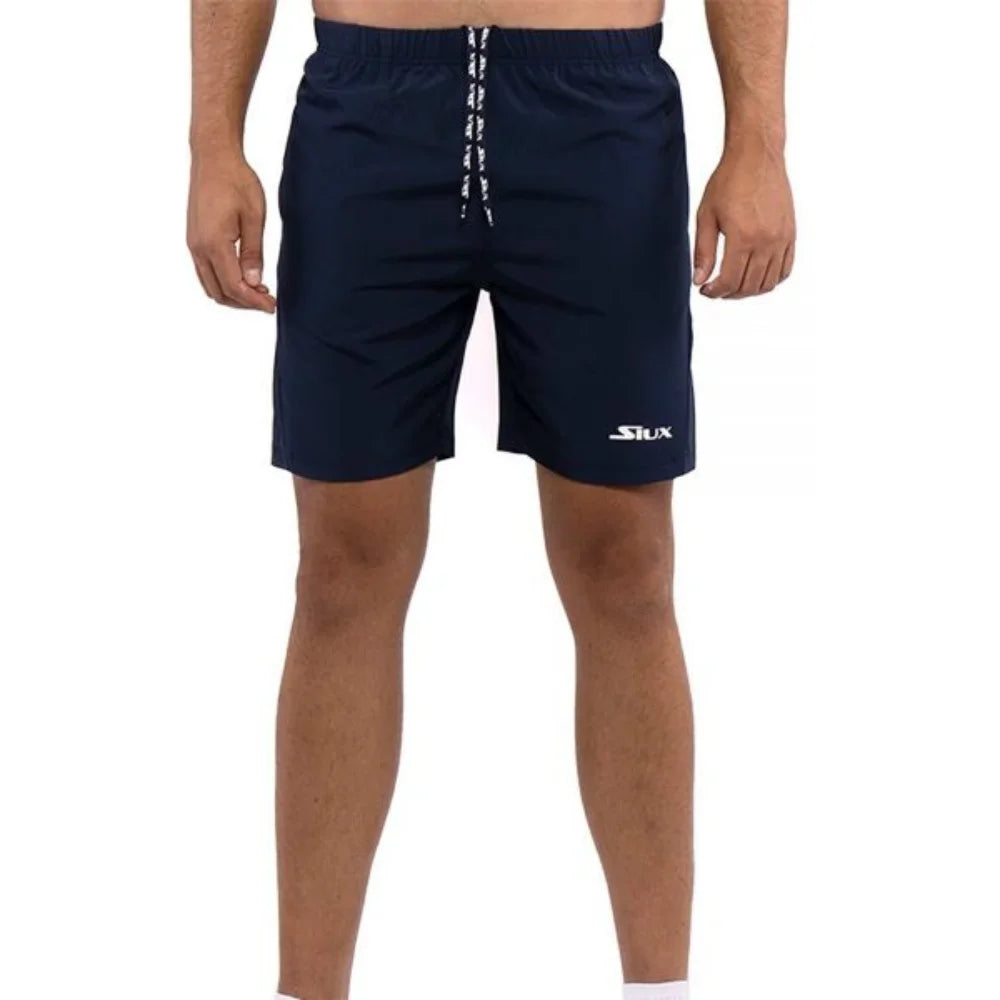 Match Shorts navy men's shorts by Siux USA with drawstring waist and logo near hem on Tampa Home & Garden Store