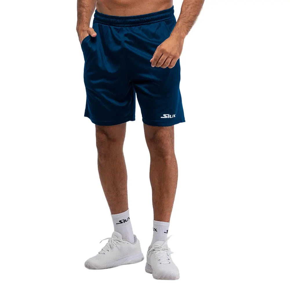 Club 25 Shorts men's navy athletic shorts by Siux USA with logo on left leg on Tampa Home & Garden Store