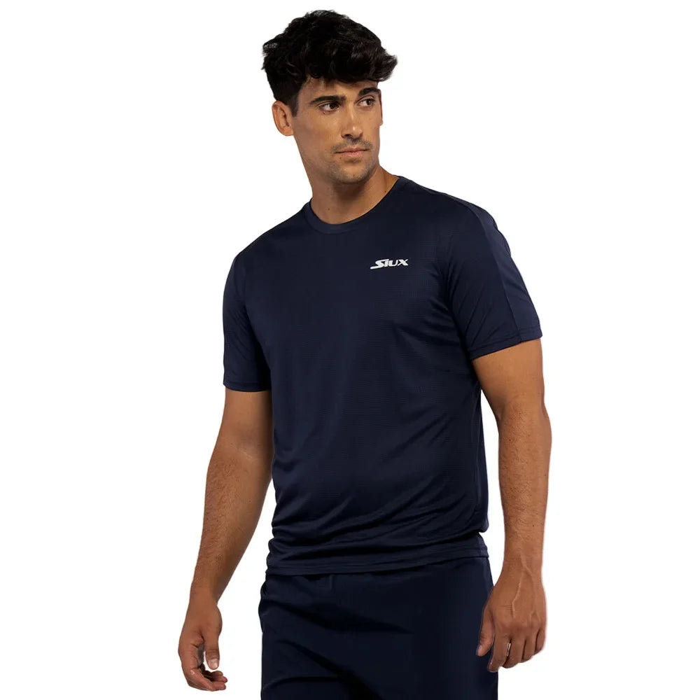 Match 24 T‑Shirt navy men's tee by Siux USA with short sleeves and chest logo on Tampa Home & Garden Store