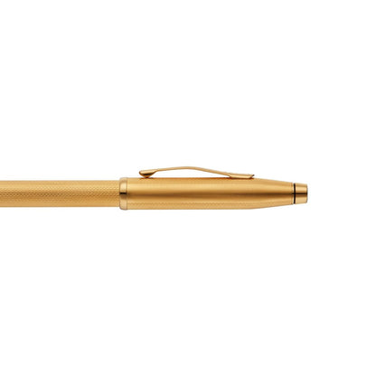 Cross Century II 23KT gold-plated ballpoint pen with engraved diamond pattern and gold clip on Tampa Home & Garden Store