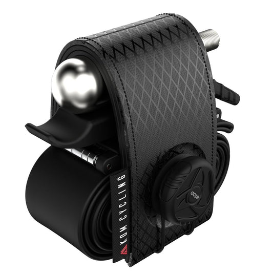 Tube Strap with ATOP dial by KOM Cycling, black textured strap with dial on Tampa Home & Garden Store