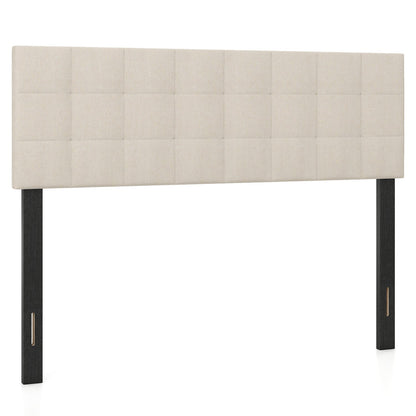 Upholstered Queen Headboard With Adjustable Legs