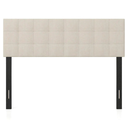 Upholstered Queen Headboard With Adjustable Legs