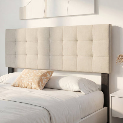 Upholstered Queen Headboard With Adjustable Legs