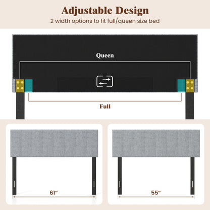 Upholstered Queen Headboard With Adjustable Legs