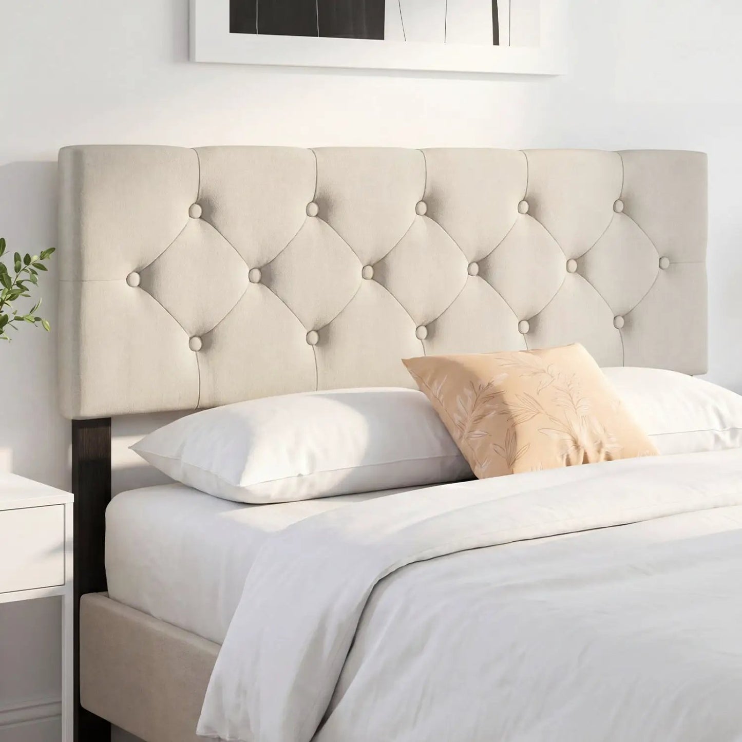 Upholstered Tufted Headboard Queen Full Size