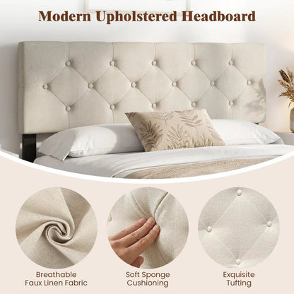 Upholstered Tufted Headboard Queen Full Size