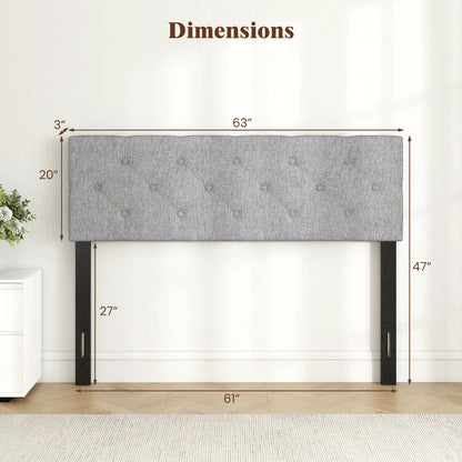 Upholstered Tufted Headboard Queen Full Size