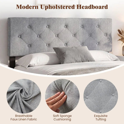 Upholstered Tufted Headboard Queen Full Size