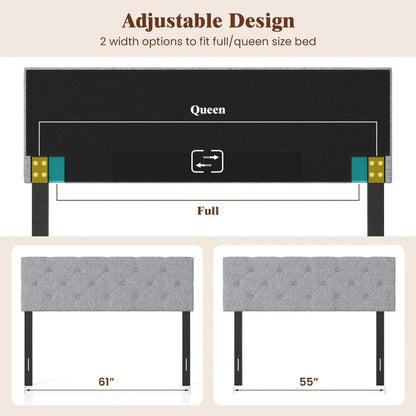 Upholstered Tufted Headboard Queen Full Size