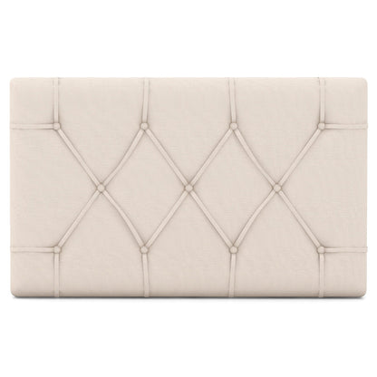 Cabecero tapizado para cama individual con tapicería de tela - Beige
