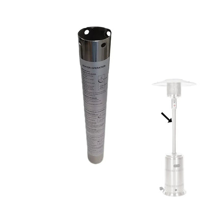 Upper Post for 61629 replacement; stainless steel post with holes; heater shown on Tampa Home & Garden Store