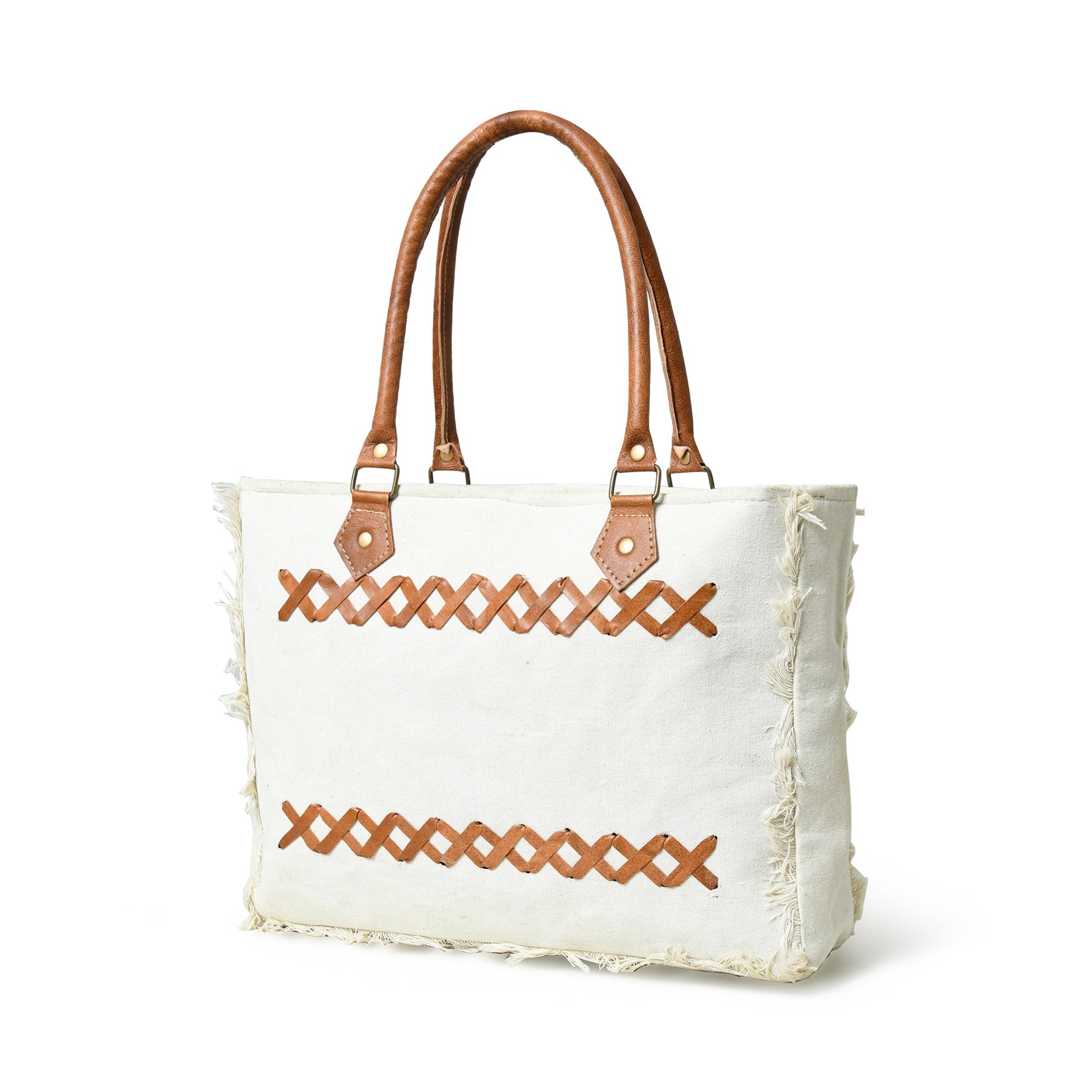 Urban Zigzag Canvas Shopper's Tote - Tampa Home & Garden Store