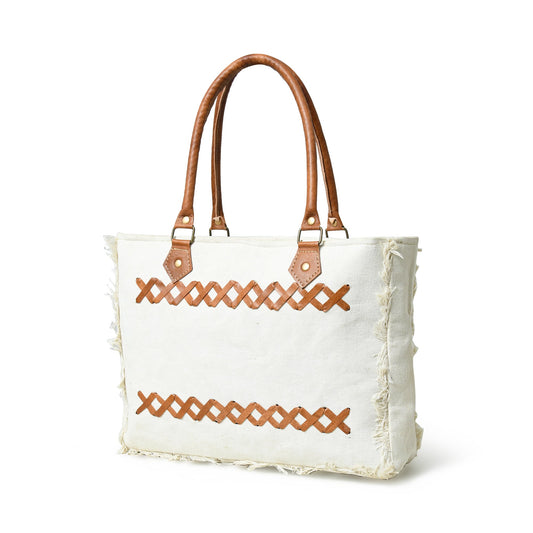Urban Zigzag Canvas Shopper's Tote - Tampa Home & Garden Store