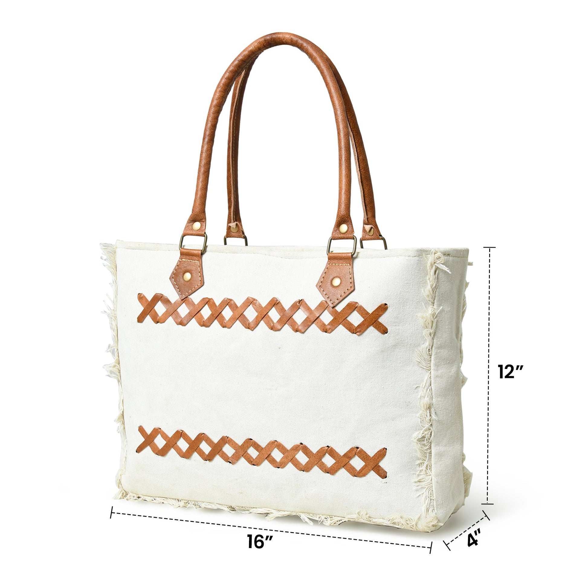 Urban Zigzag Canvas Shopper's Tote - Tampa Home & Garden Store