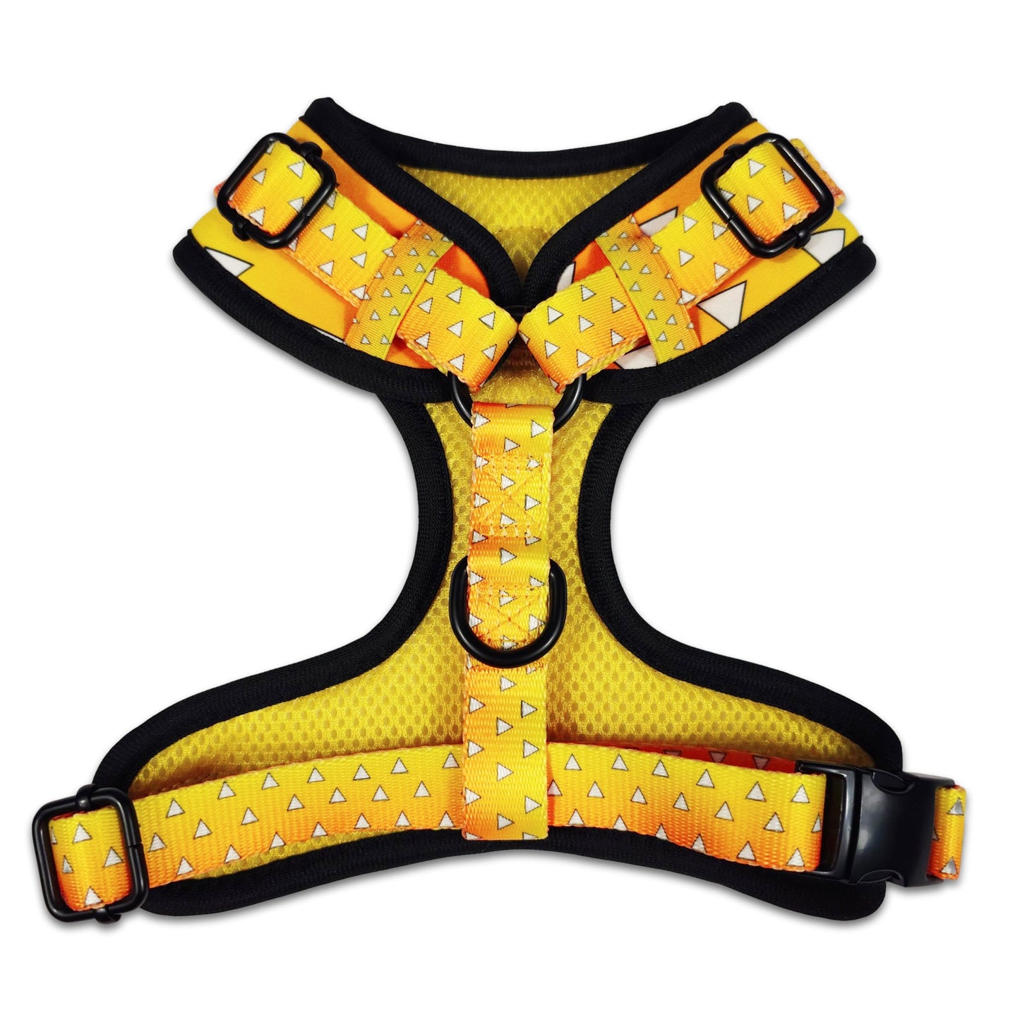Urokomon Harness yellow-orange with black trim, adjustable nylon webbing by WOLFDOGE on Tampa Home & Garden Store