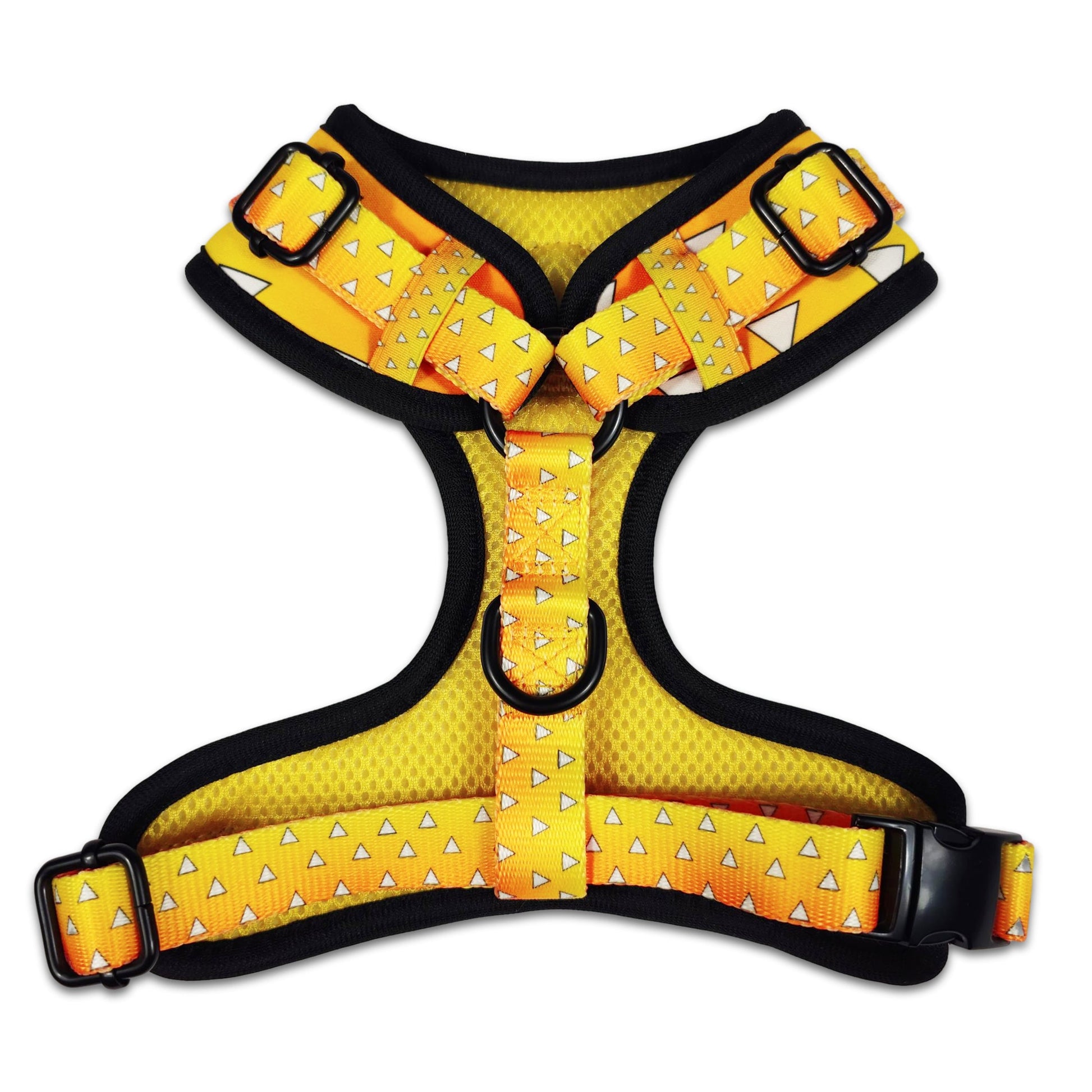 Urokomon Harness yellow-orange with black trim, adjustable nylon webbing by WOLFDOGE on Tampa Home & Garden Store