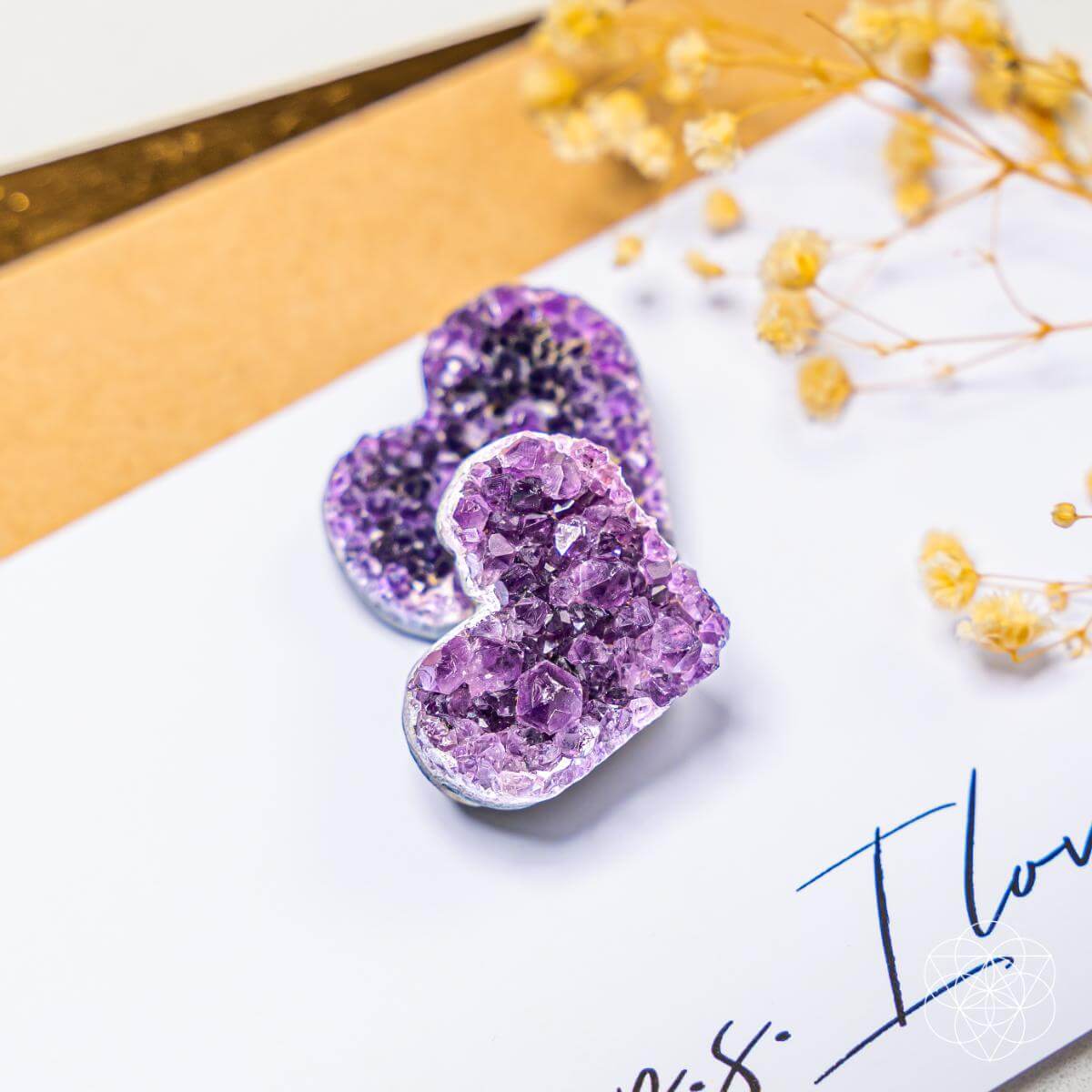 Uruguayan Amethyst Love Heart Cluster - AAA Premium Quality - Tampa Home & Garden Store