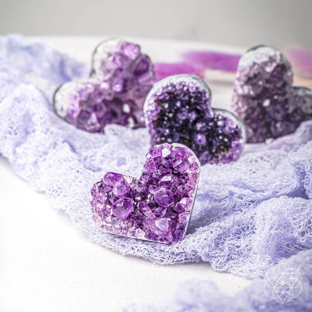 Uruguayan Amethyst Love Heart Cluster - AAA Premium Quality - Tampa Home & Garden Store