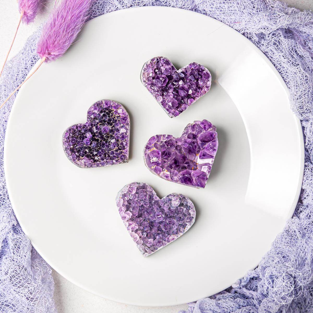 Uruguayan Amethyst Love Heart Cluster - AAA Premium Quality - Tampa Home & Garden Store