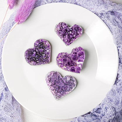 Uruguayan Amethyst Love Heart Cluster - AAA Premium Quality - Tampa Home & Garden Store