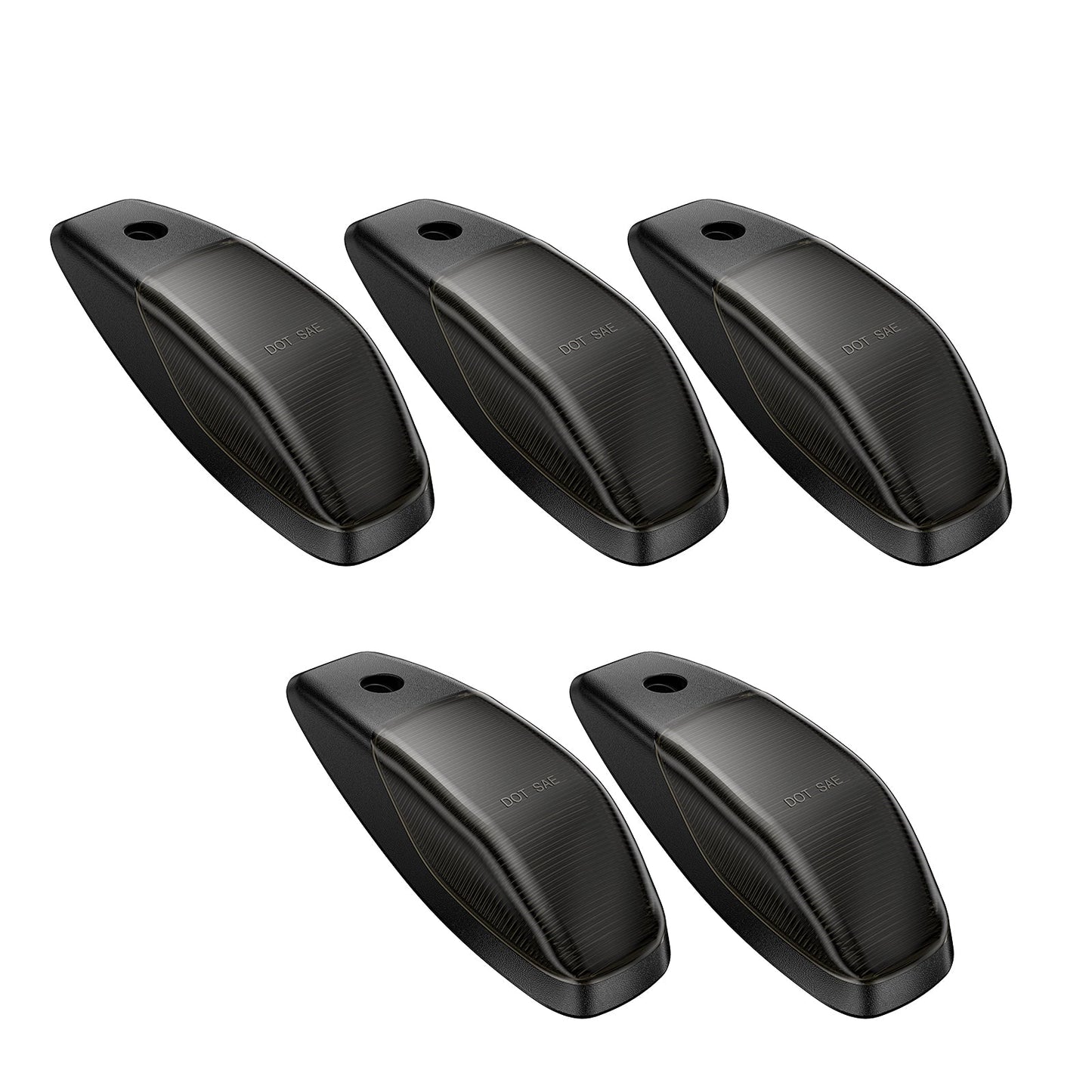 Ram HD 2019-2026 smoked white amber LED roof cab lights, set of six, black housings on Tampa Home & Garden Store