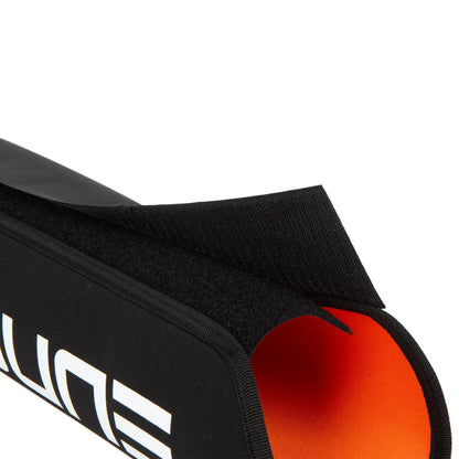 EUNORAU Ebike Battery Wrap black neoprene with orange interior Velcro strap logo visible on Tampa Home & Garden Store