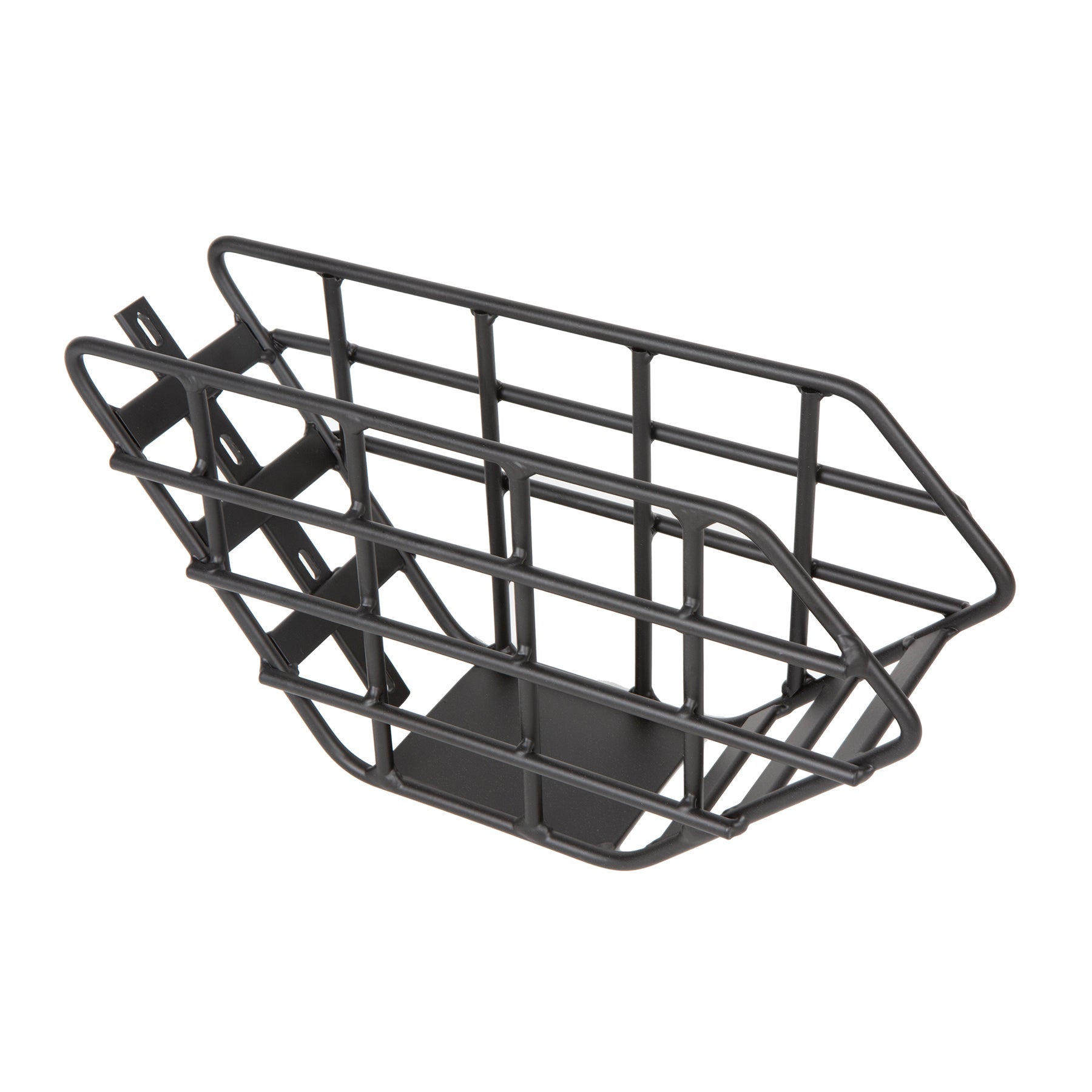 Mid-Position Storage Basket for FLASH Ebikes black metal bicycle basket with mounting brackets on Tampa Home & Garden Store