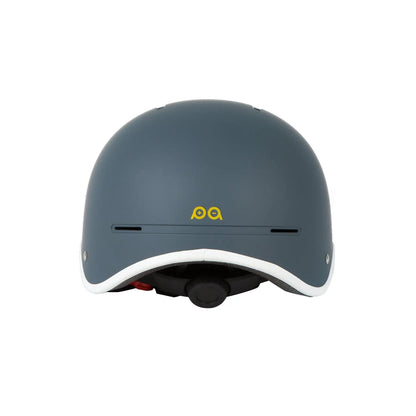EUNORAU Genesis unisex bike helmet navy blue with yellow logo, rear dial fit, white lip on Tampa Home & Garden Store