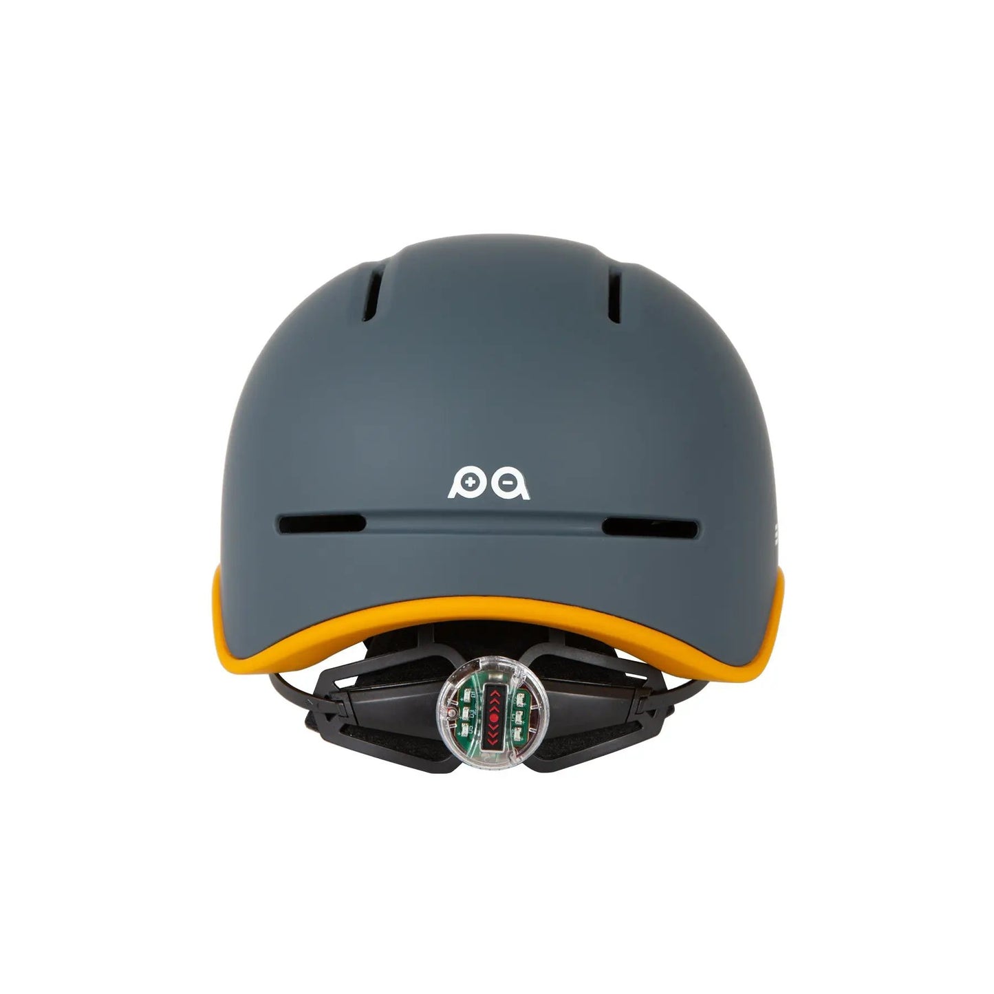 EUNORAU Genesis JR kids bike helmet dark gray shell with orange edge rear LED module on Tampa Home & Garden Store
