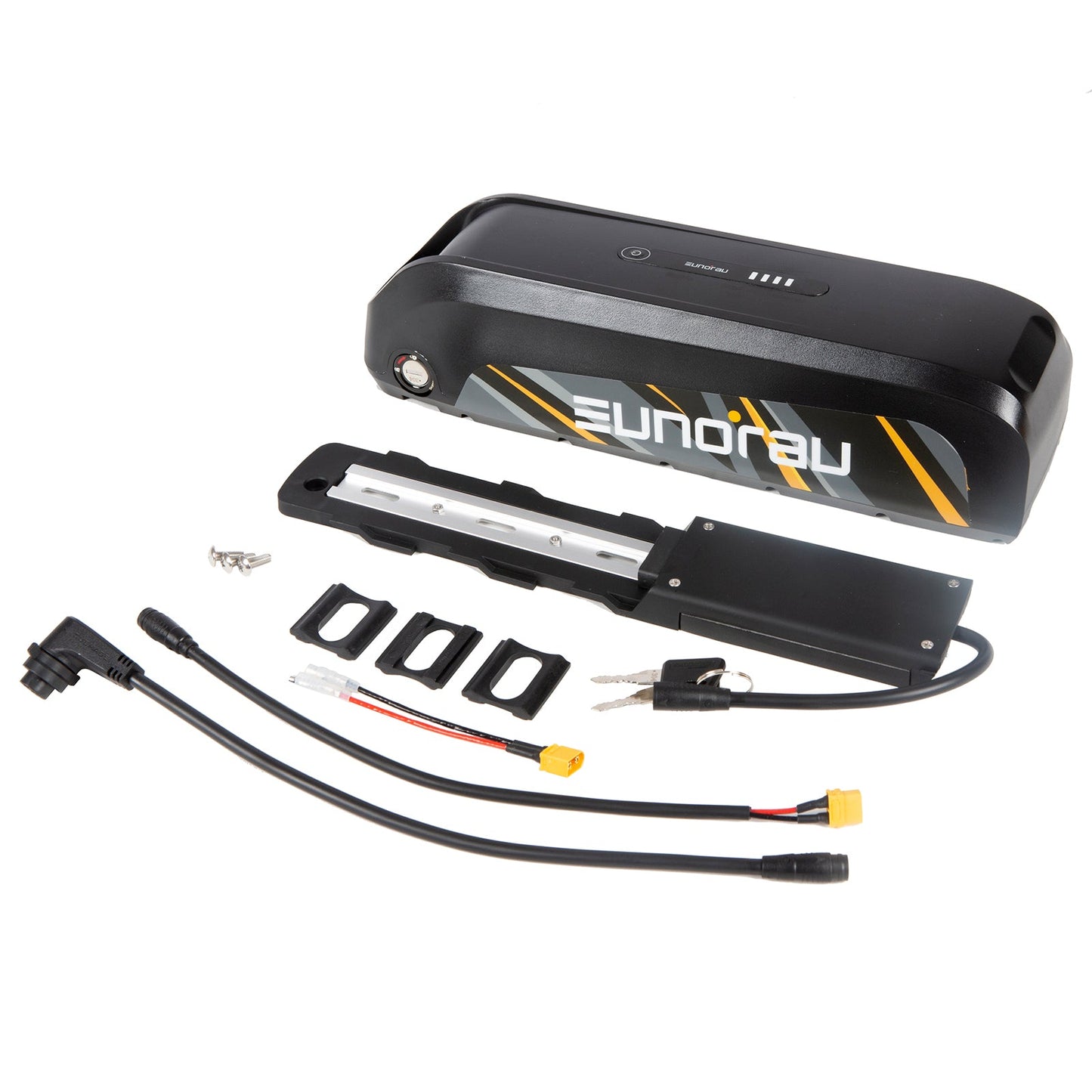 EUNORAU 48V15Ah universal secondary e-bike battery with mounting plate and cables on Tampa Home & Garden Store